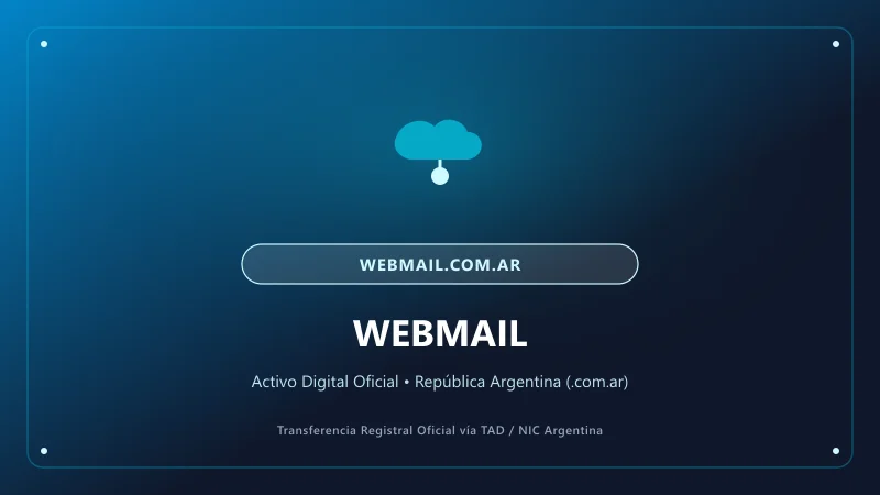 Composición visual de Webmail para el portal webmail.com.ar